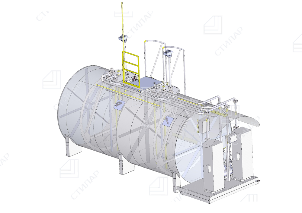 Схема АЗС с открытым техотделом