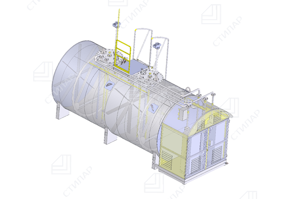 Схема АЗС с закрытым техотделом